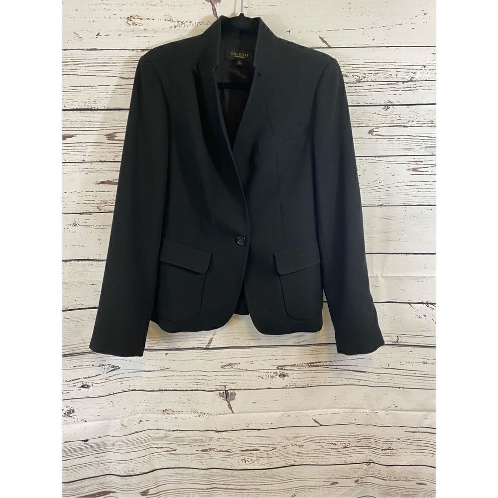 Talbots One Button Black Jacketsize 12 - image 2